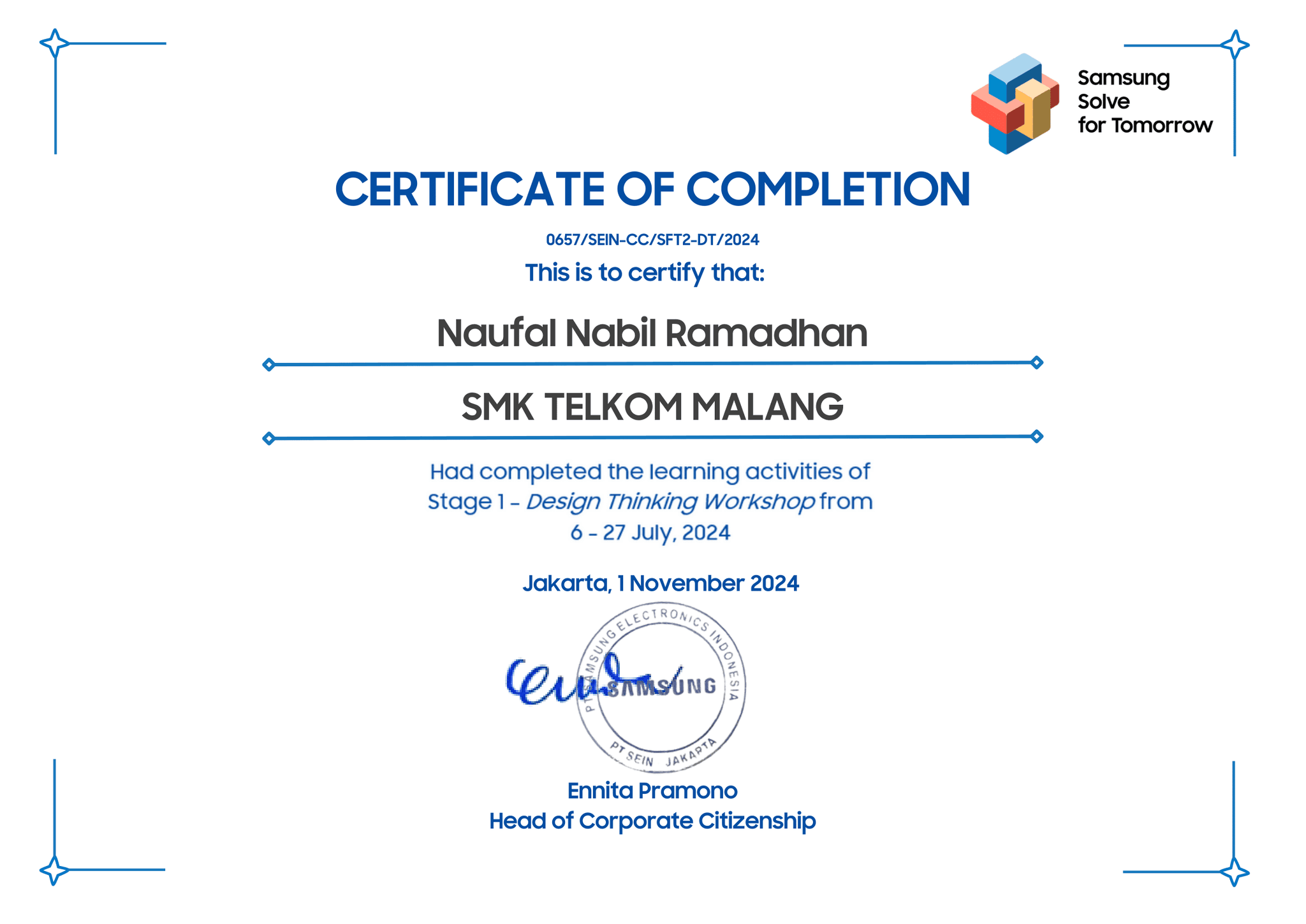 Samsung Solve for Tommorow (SFT)